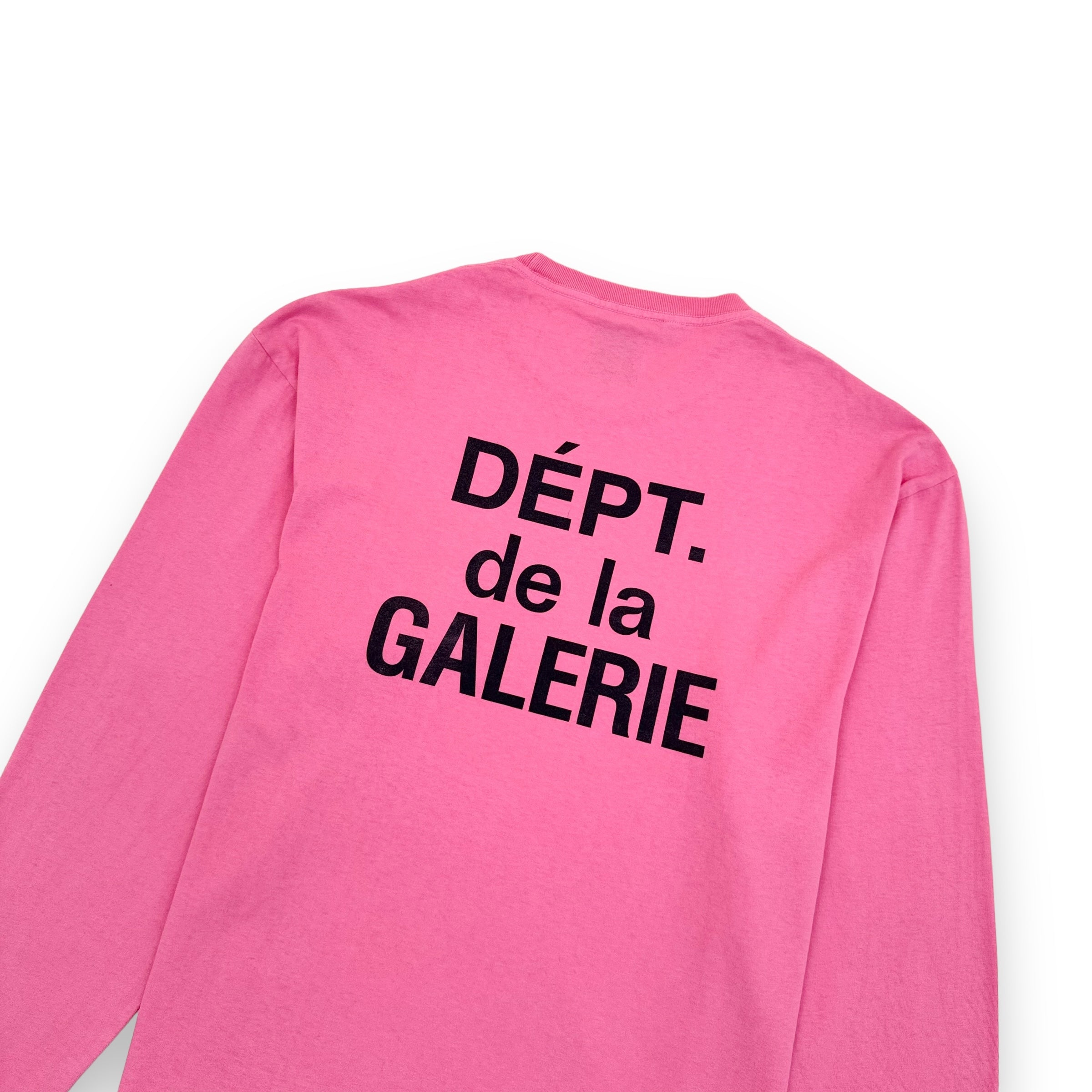 GALLERY DEPT. LOGO-PRINT LONG SLEEVE T-SHIRT SALMON XL