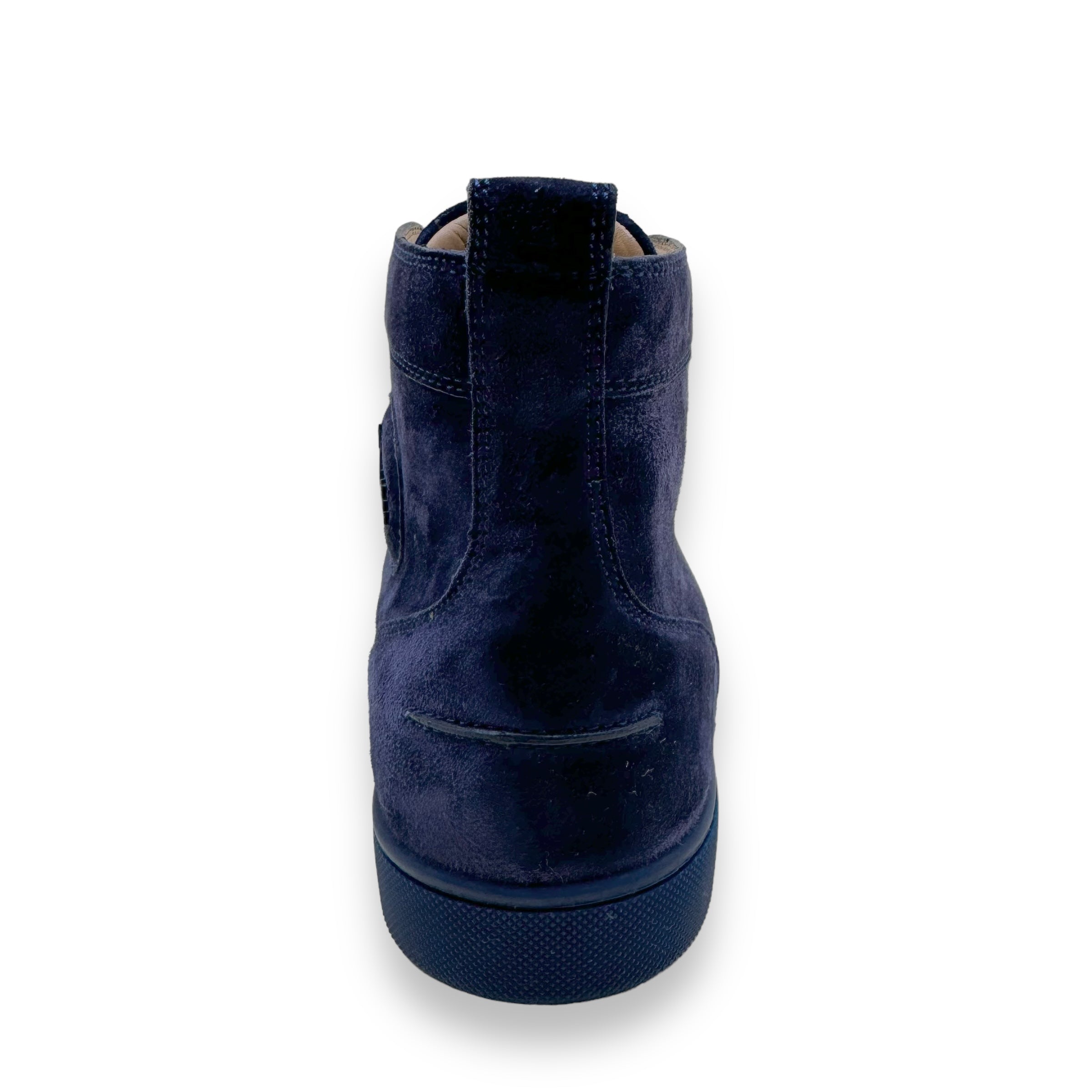 CHRISTIAN LOUBOUTIN LOUIS ORLATO VEAU VELOUR SNEAKER NAVY UK9