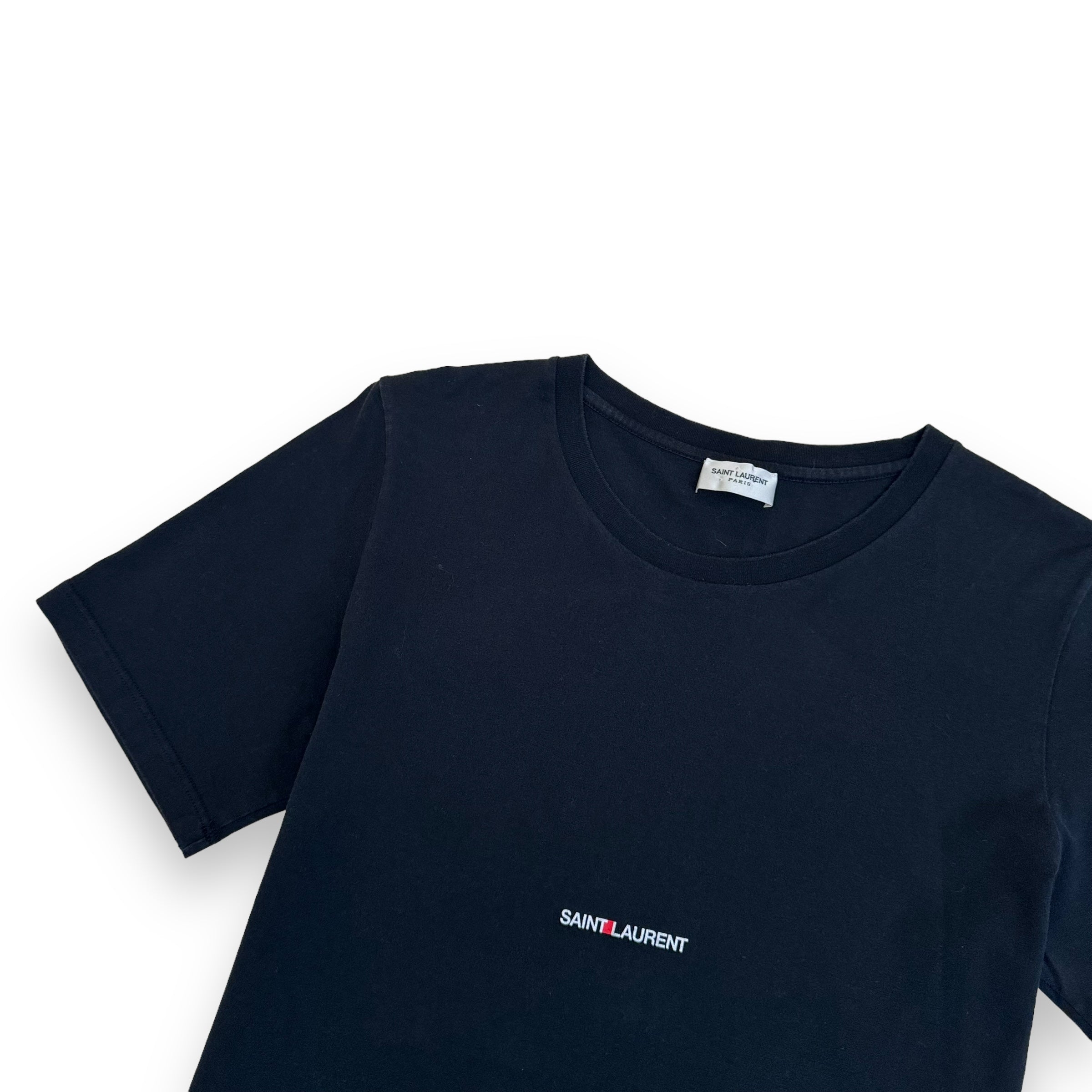 SAINT LAURENT LOGO PRINT T-SHIRT BLACK S