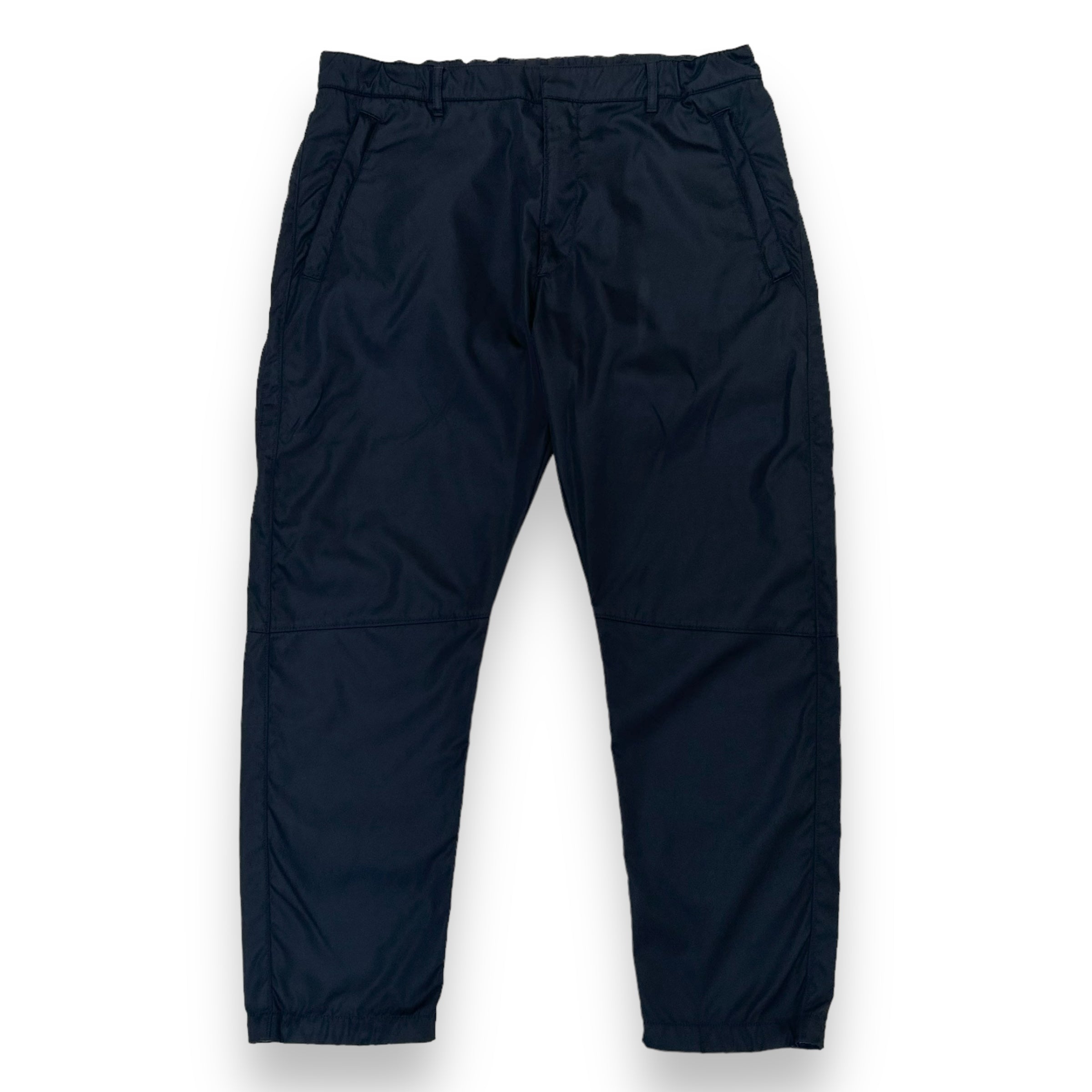 PRADA RE-NYLON GABARDINE TROUSERS BLACK XL