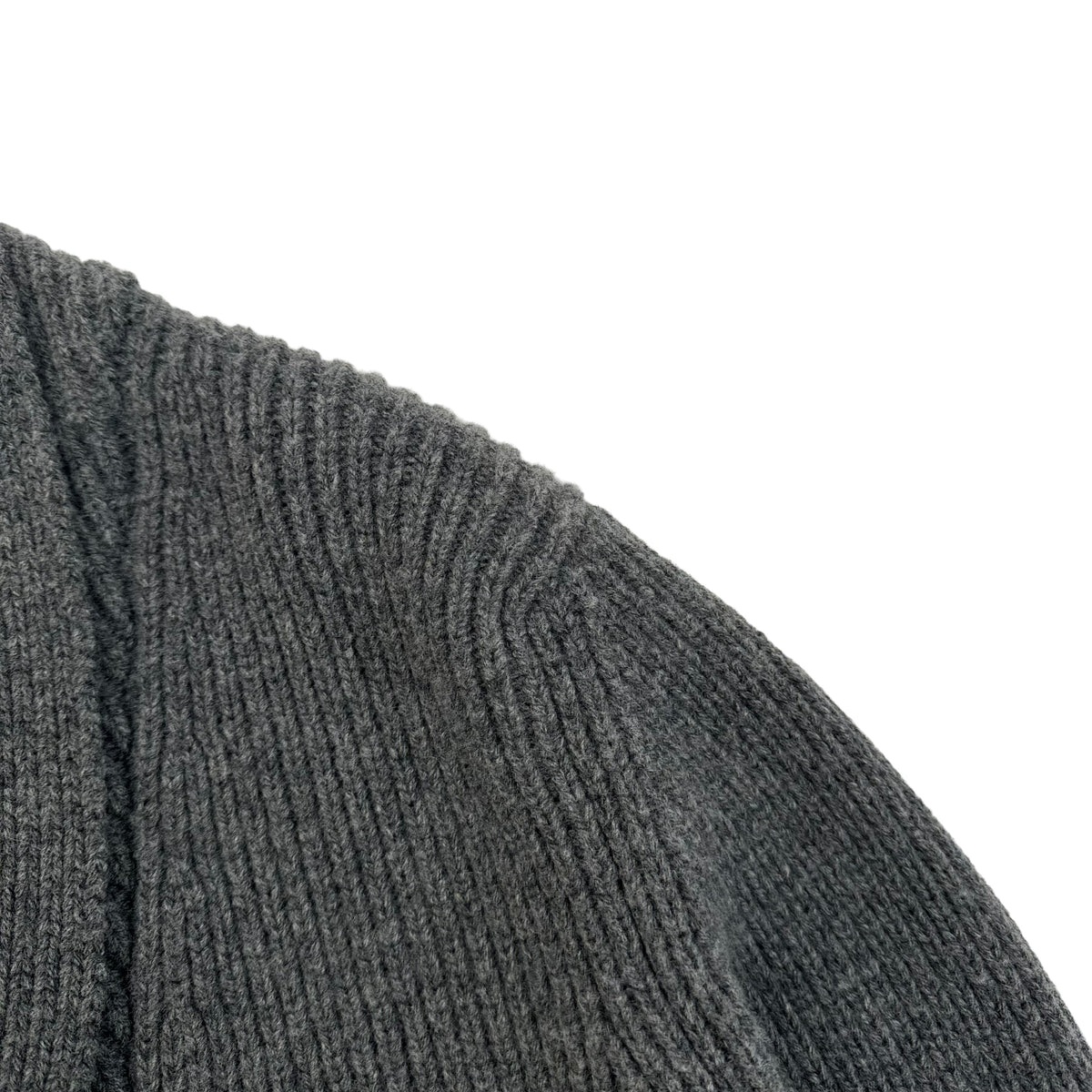 THOM SWEENEY SINGLE BREASTED WOOL SHAWL CARDIGAN GREY M