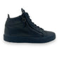 GIUSEPPE ZANOTTI HIGH TOP LEATHER SNEAKER NAVY UK5