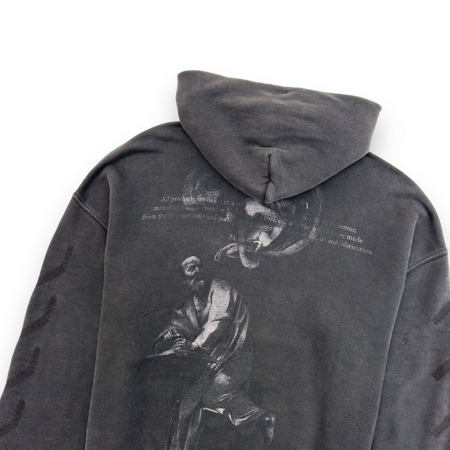 OFF-WHITE ST. MATTHEW HOODIE GREY L