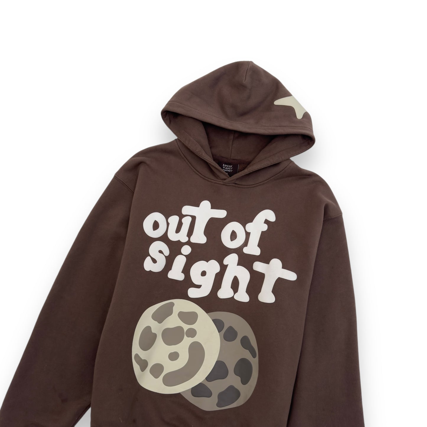 BROKEN PLANET OUT OF SIGHT COTTON HOODIE BROWN M