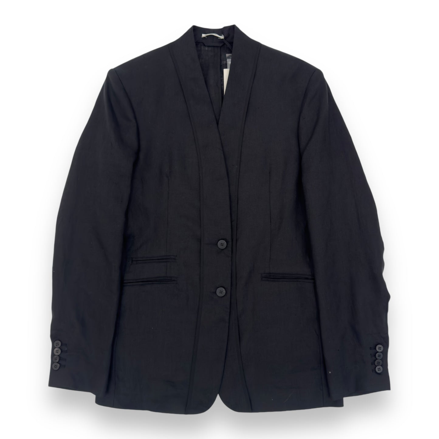 ISABEL BENENATO SS20 SINGLE BREASTED LINEN BLAZER BLACK M