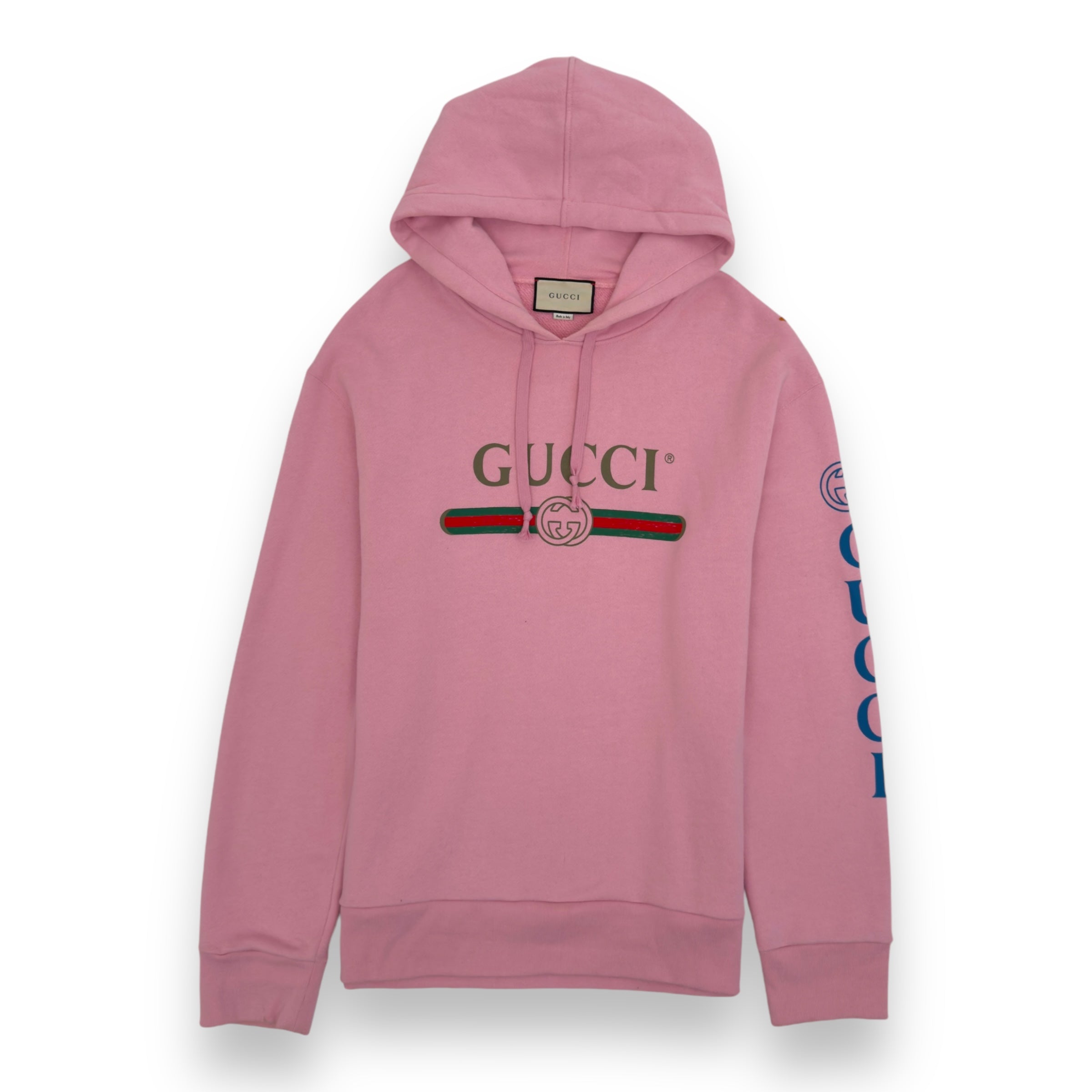 GUCCI VINTAGE LOGO DRAGON HOODIE PINK XXL Wylist