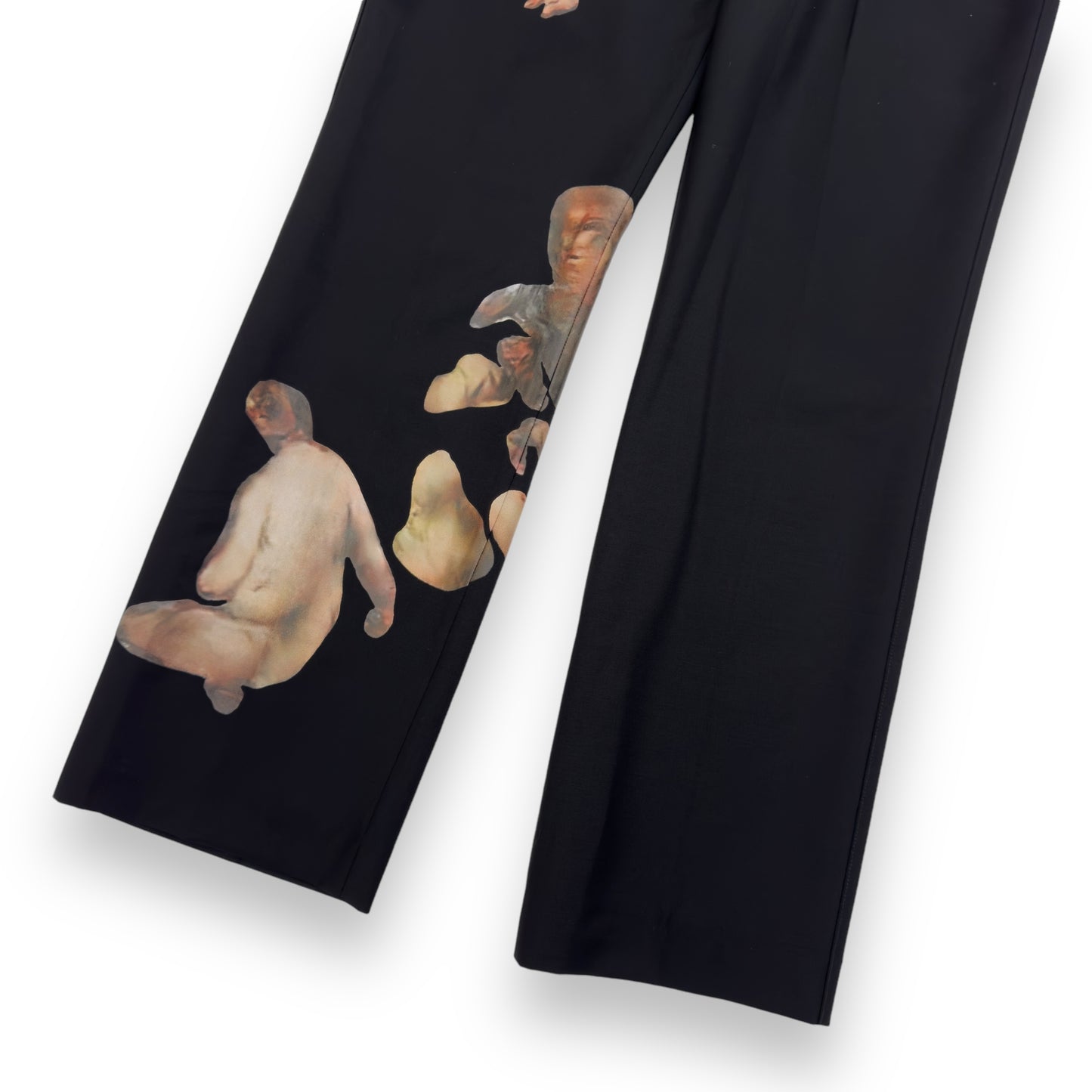 ACNE STUDIOS PRINTED SUIT TROUSERS BLACK M