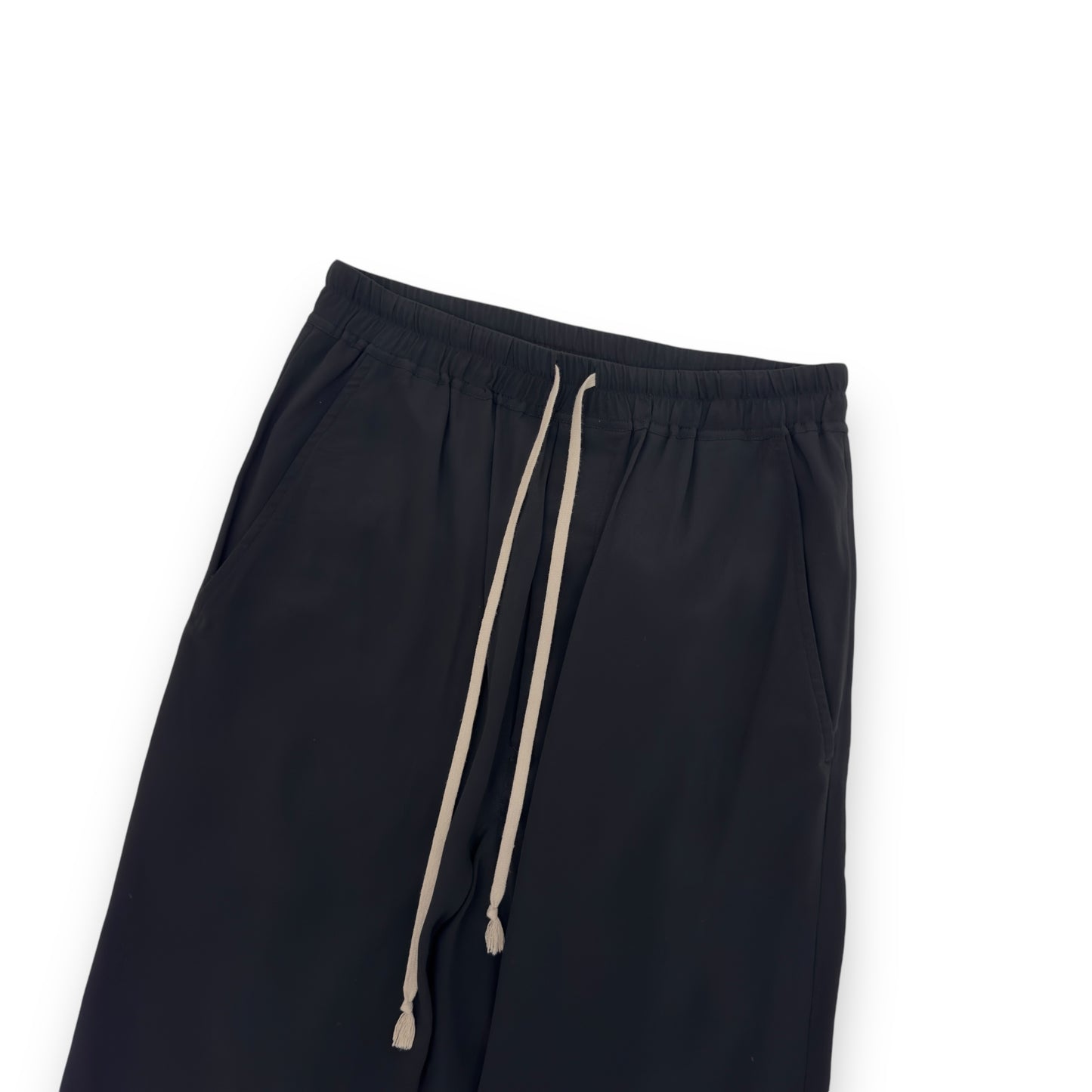 RICK OWENS TECUATL SS20 DROPPED CROTCH CROPPED PANTS BLACK M