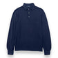THOM SWEENEY LONG SLEEVE COTTON POLO SHIRT NAVY BLUE L