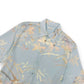 ETRO LEAF PRINT SILK SHIRT LIGHT BLUE XXL