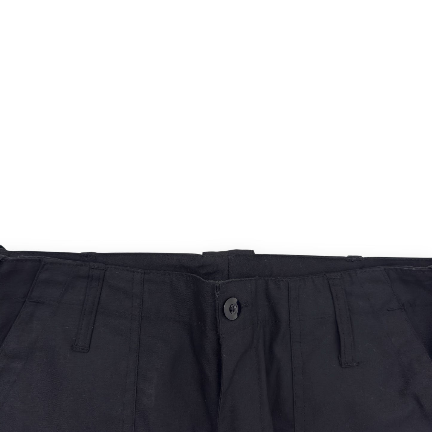 JEANIUS BAR ATELIER PANELLED TROUSERS BLACK W34”