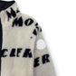 MONCLER REVERSIBLE ALL OVER LOGO FLEECE JACKET WHITE / BLACK S