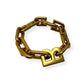 BALENCIAGA B CHAIN BRACELET GOLD