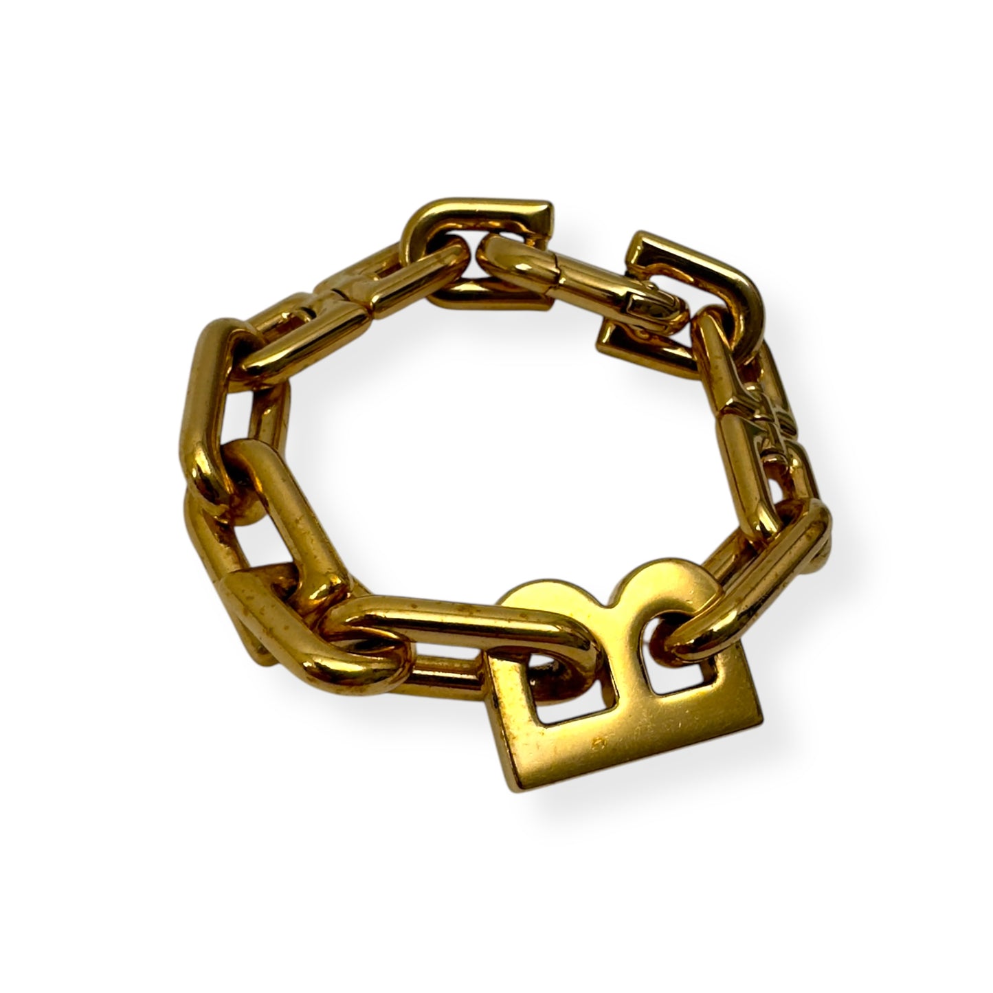 BALENCIAGA B CHAIN BRACELET GOLD