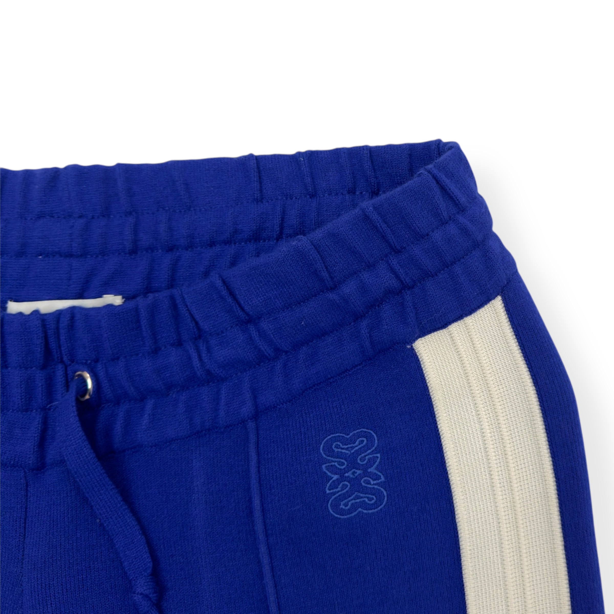 SANDRO PARIS KNITTED SWEATPANTS BLUE / WHITE 36 / UK8 / S