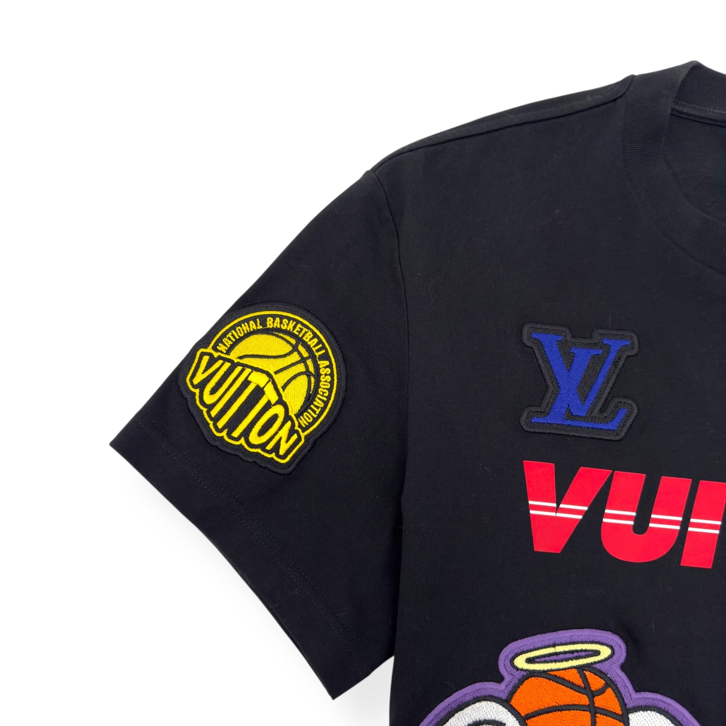 LOUIS VUITTON NBA MULTI-LOGO T-SHIRT BLACK M