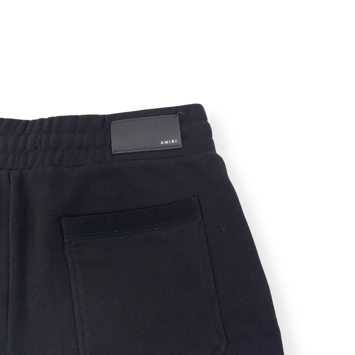 AMIRI LOGO SWEAT SHORTS BLACK / WHITE M