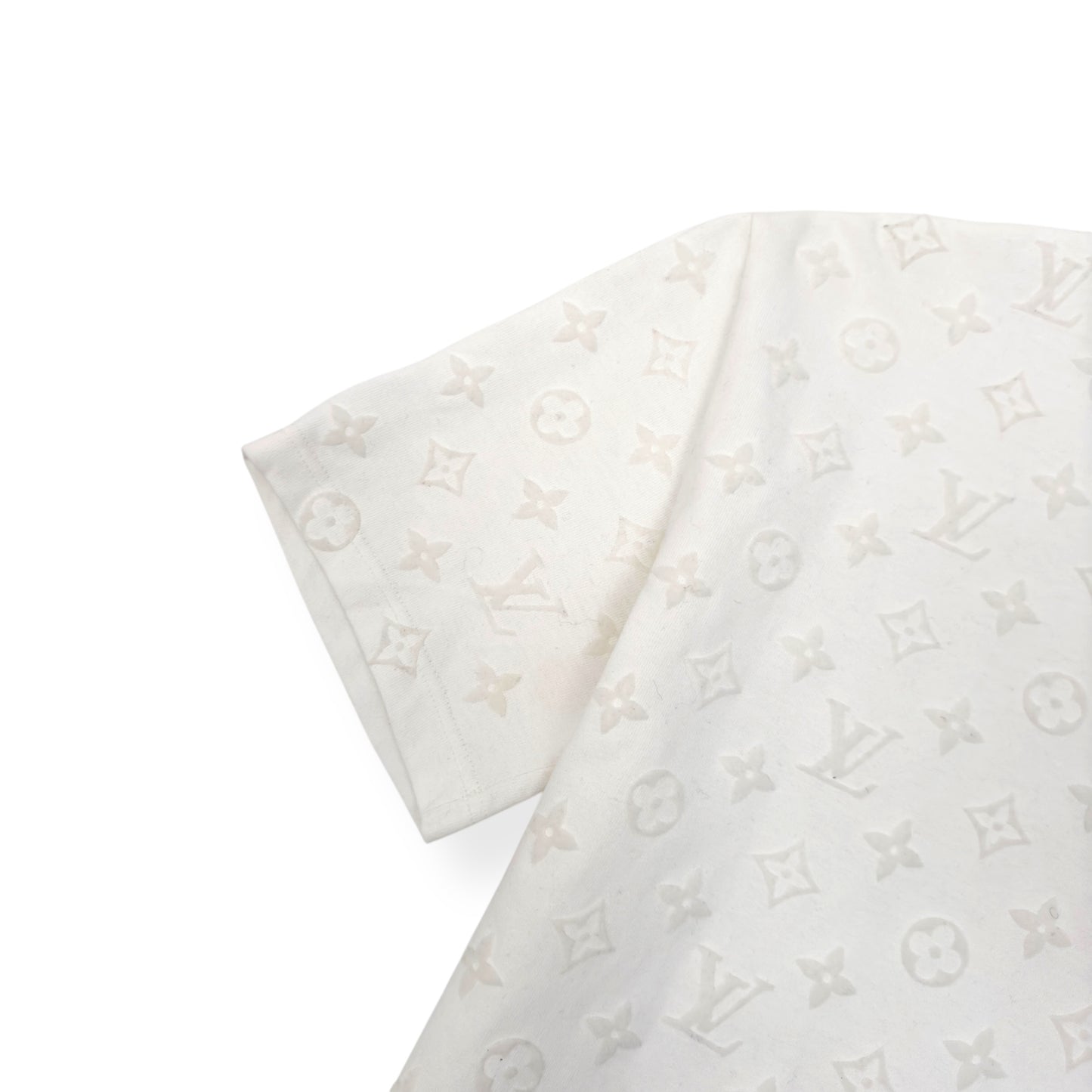 LOUIS VUITTON EMBOSSED LOGO T-SHIRT WHITE L