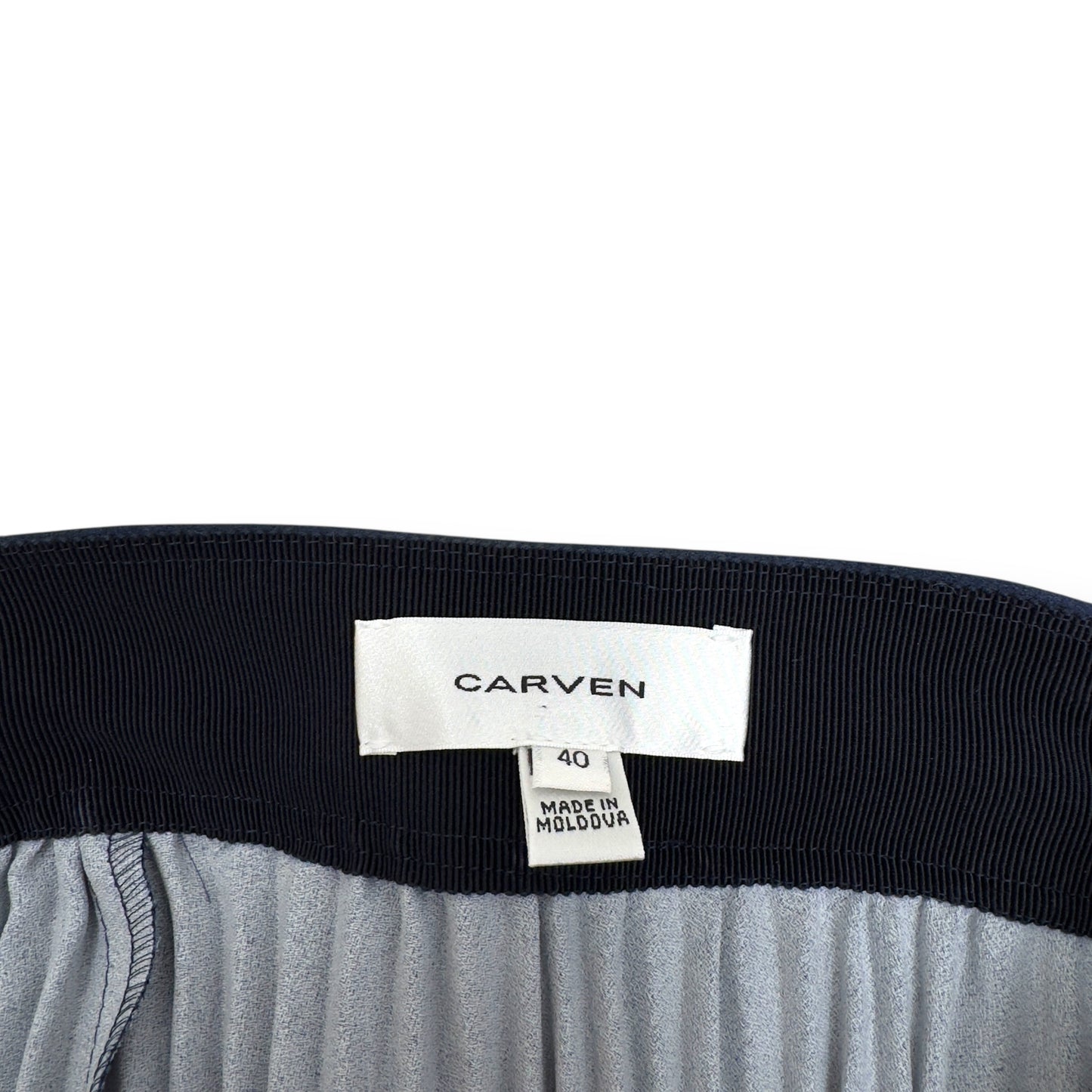 CARVEN PLEATED ABSTRACT LONG SKIRT BLUE 40 / UK12