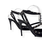 VALENTINO GARAVANI ROCKSTUD PATENT LEATHER HEELS NOIR 38 / UK5