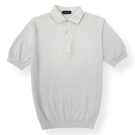 THOM SWEENEY COTTON POLO SHIRT WHITE M