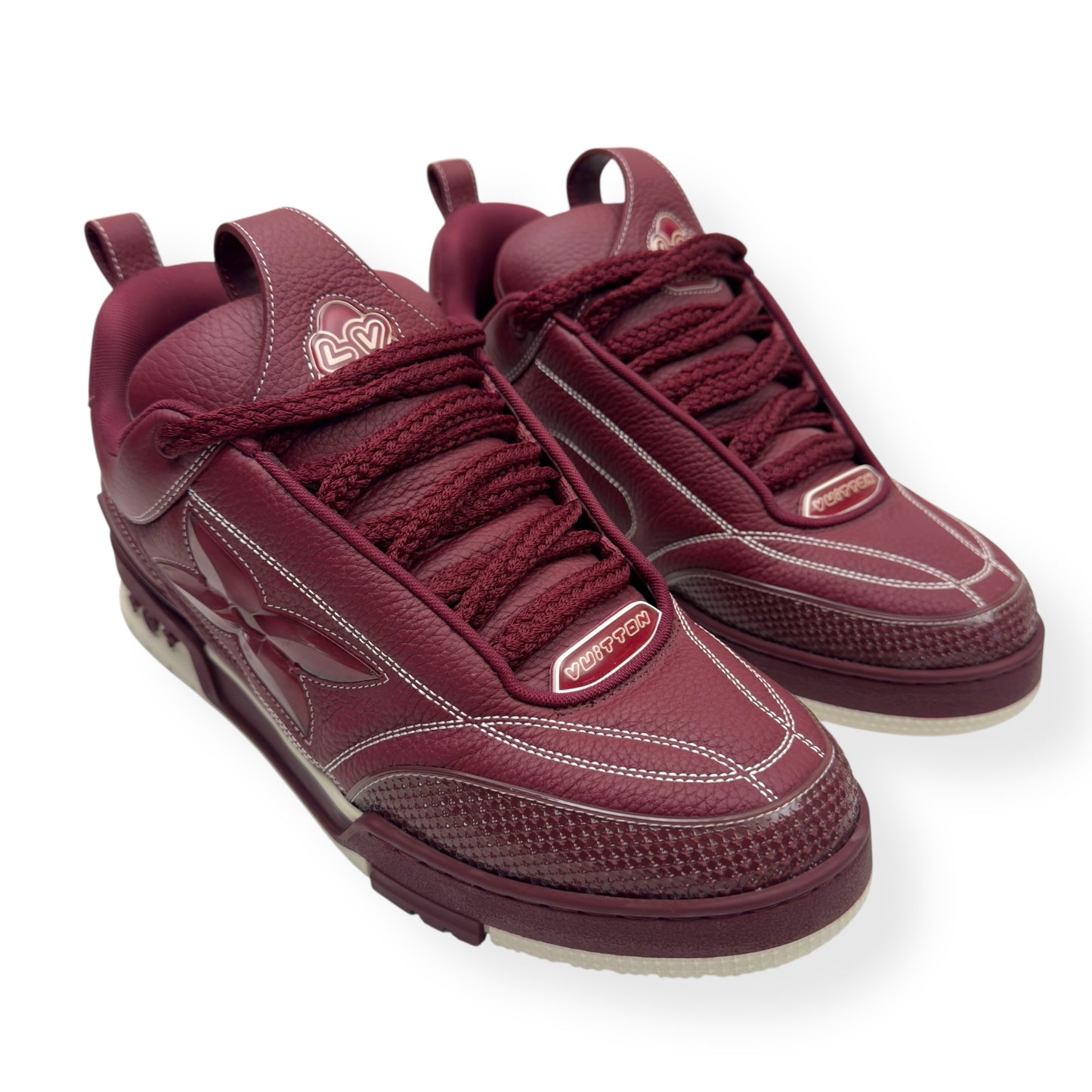 LOUIS VUITTON LV SKATE SNEAKER BORDEAUX RED UK10