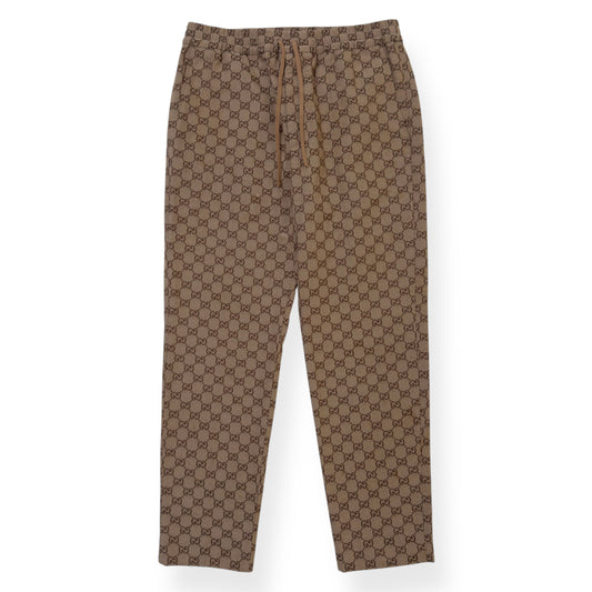 GUCCI GG COTTON CANVAS TROUSERS BEIGE 46 / S