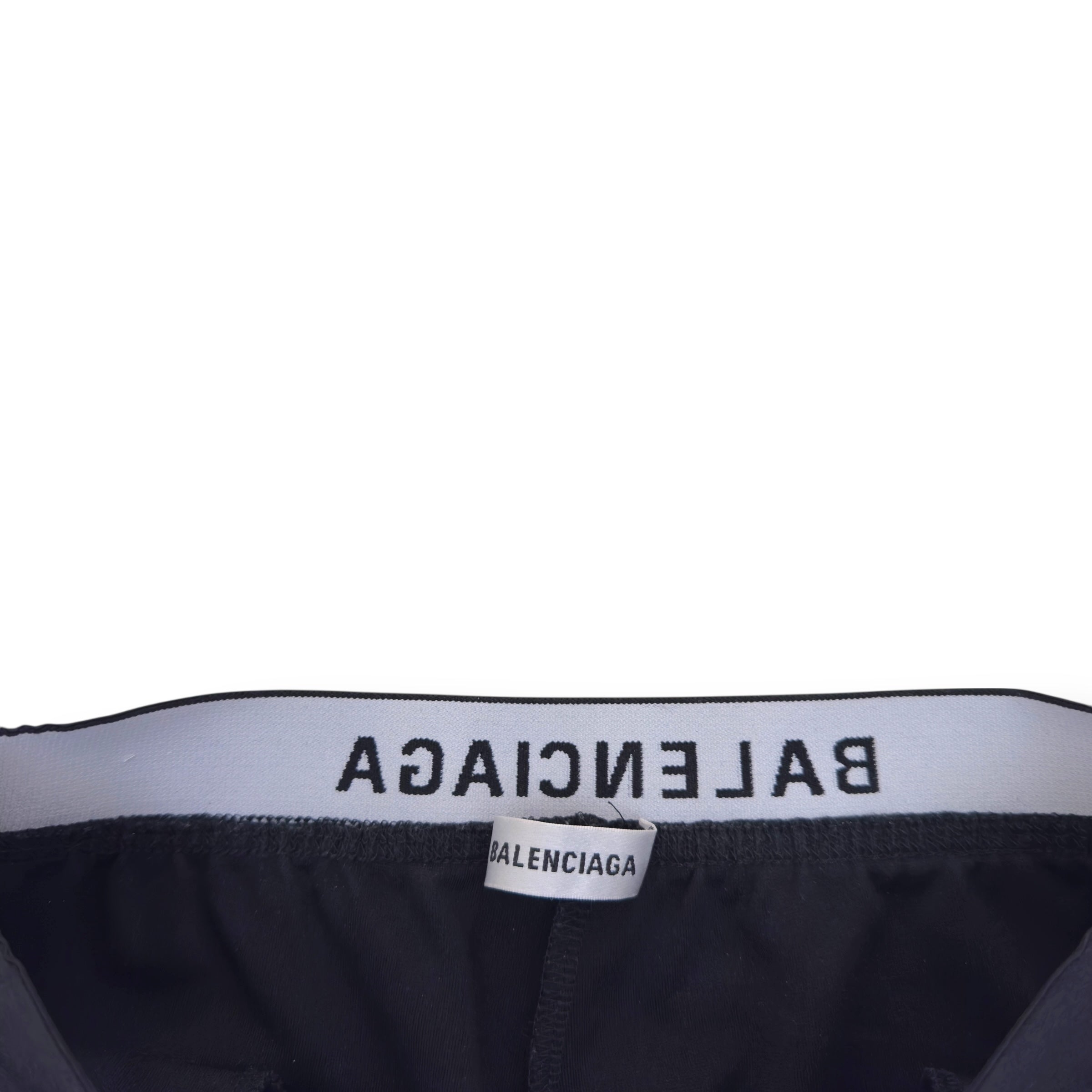 BALENCIAGA LOGO-PRINT STRETCH-JERSEY LEGGINGS BLACK 34 / XS