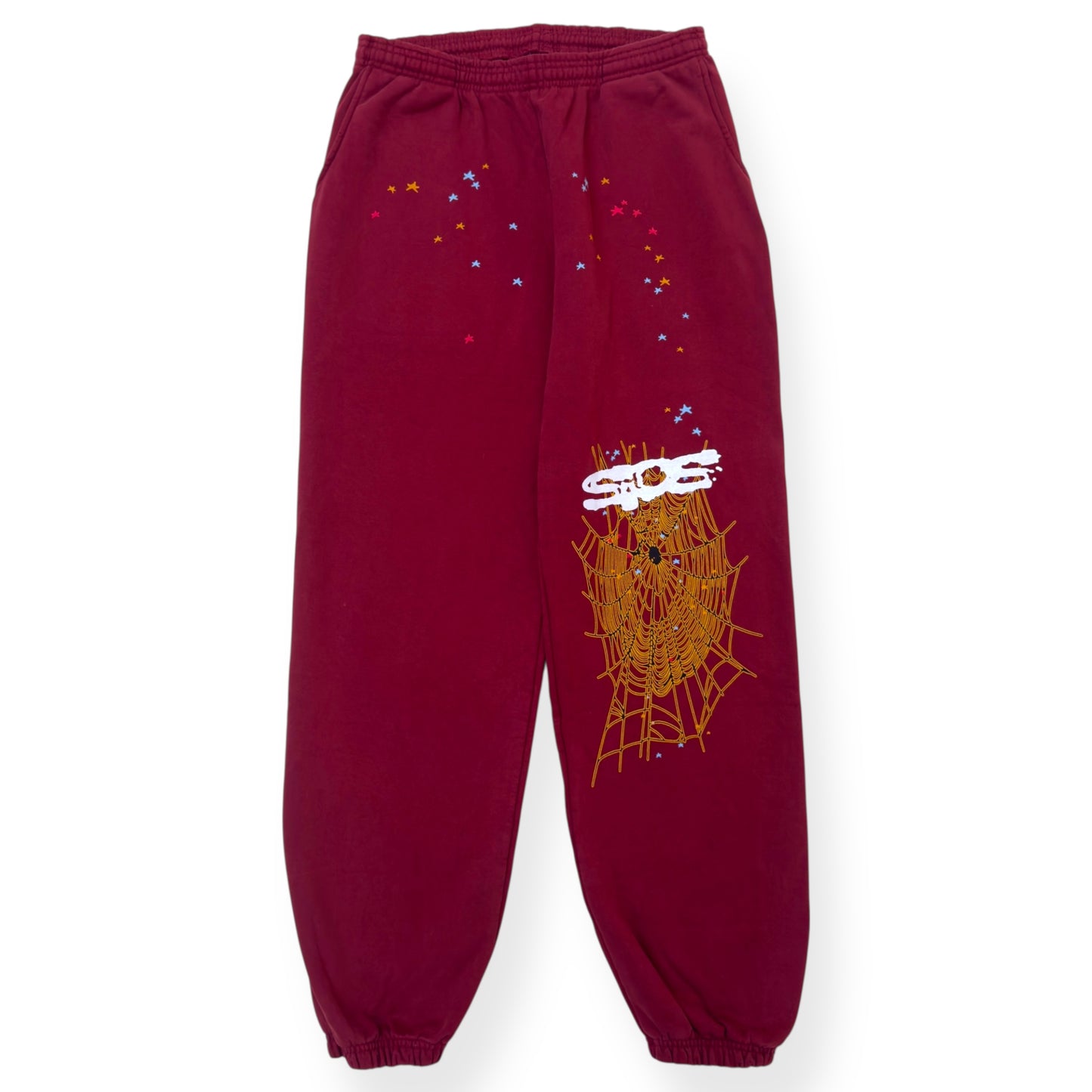 SP5DER SP5 SWEATPANTS MAROON XL