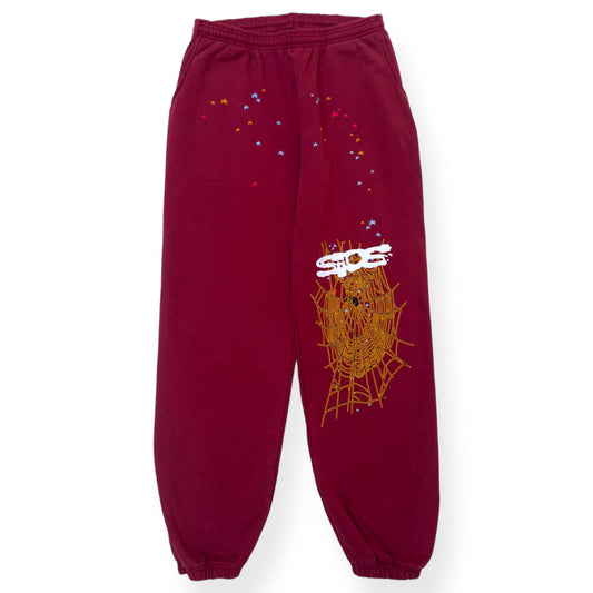 SP5DER SP5 SWEATPANTS MAROON XL
