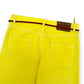 MARNI LOGO-PATCH STRETCH-COTTON FLARED TROUSERS YELLOW 34”