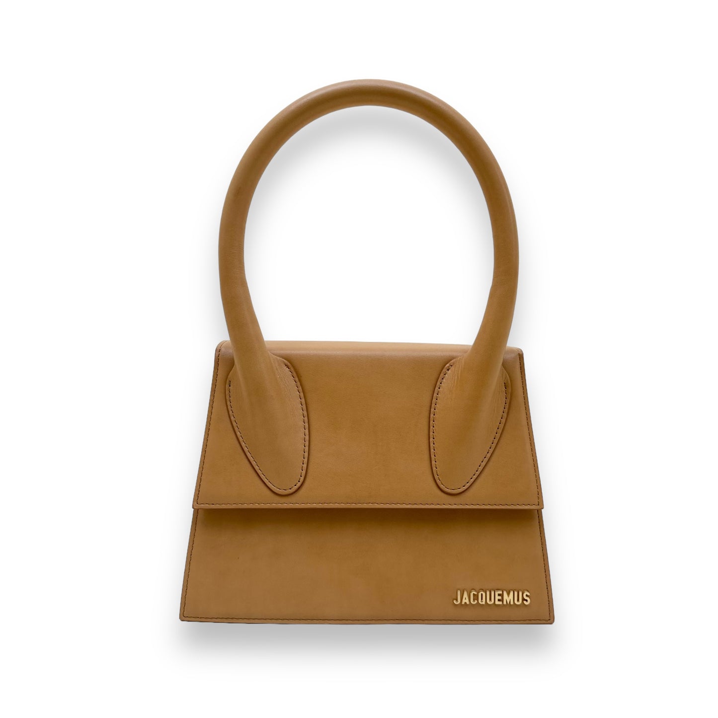 JACQUEMUS LE GRAND CHIQUITO LEATHER BAG TAN