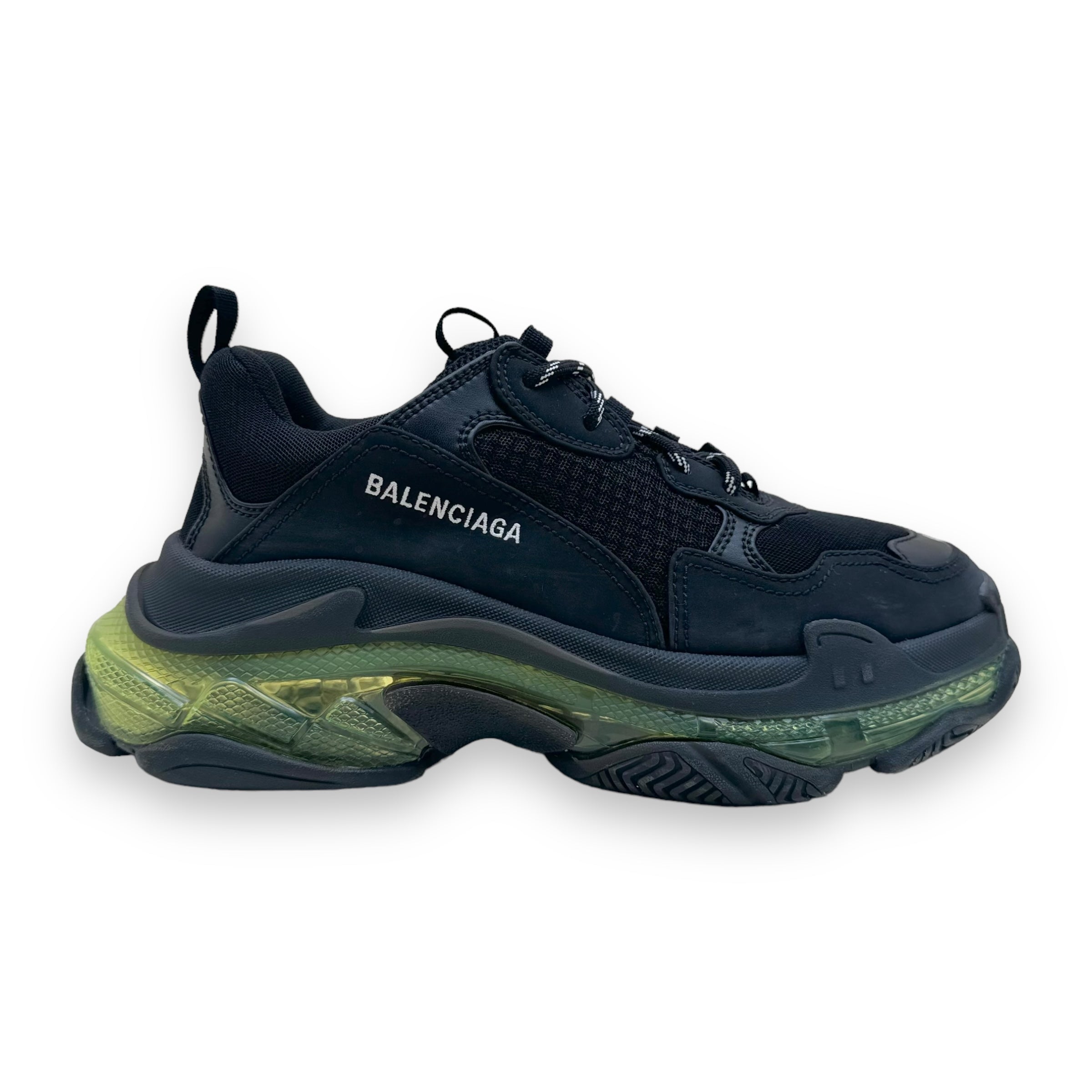BALENCIAGA TRIPLE S SNEAKER BLACK / GREEN UK8