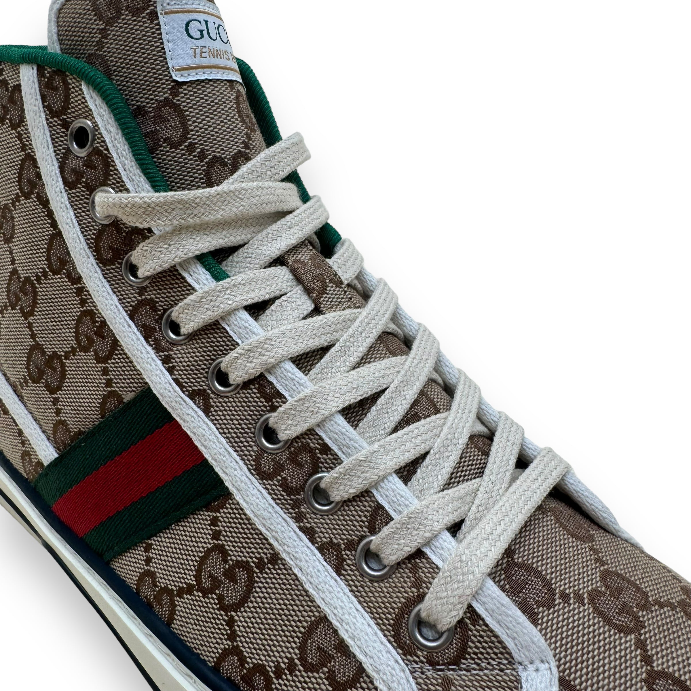 GUCCI GG CANVAS TENNIS 1977 HIGH TOP SNEAKER UK9
