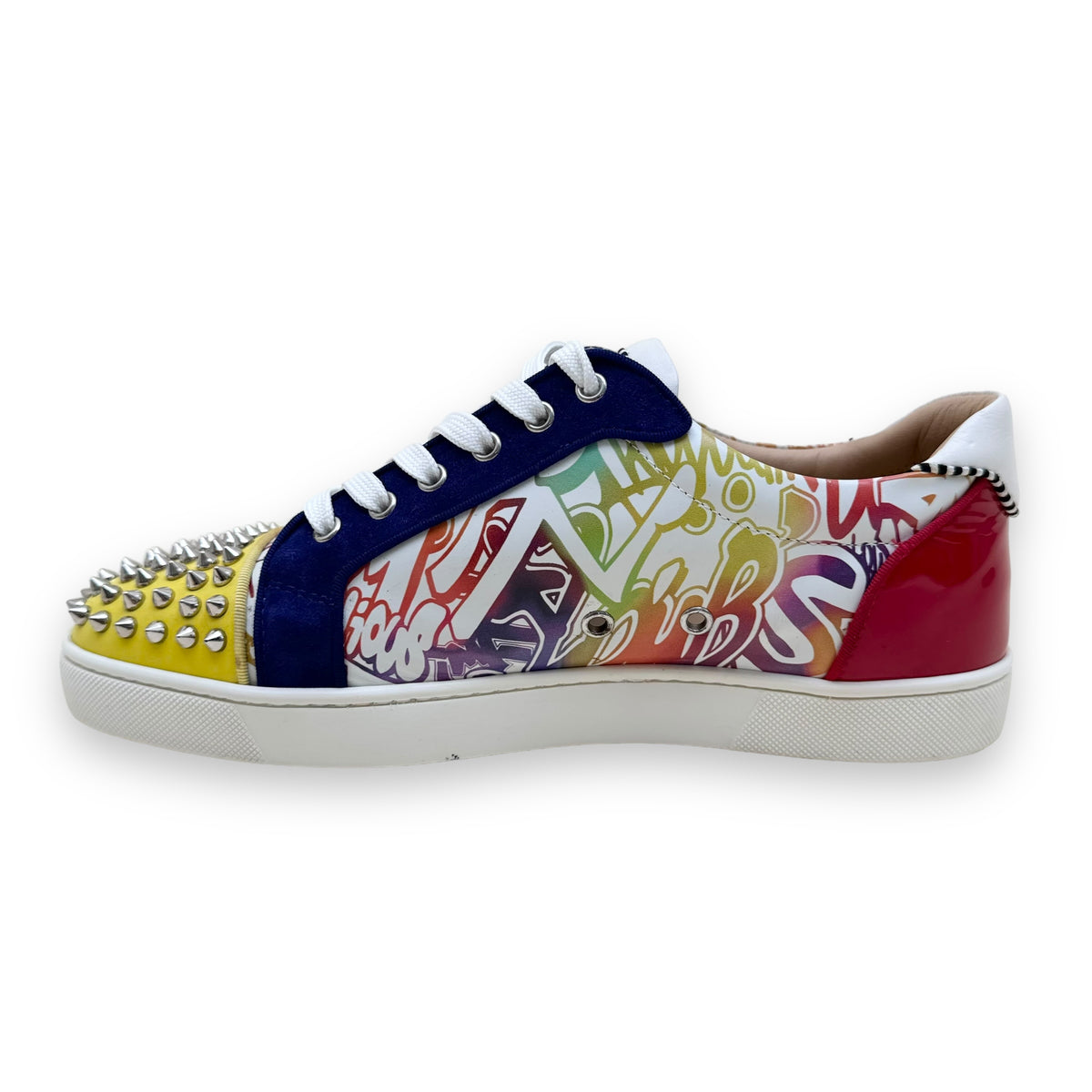 CHRISTIAN LOUBOUTIN SEAVASTE GRAFFITI LOW TOP SNEAKER UK9
