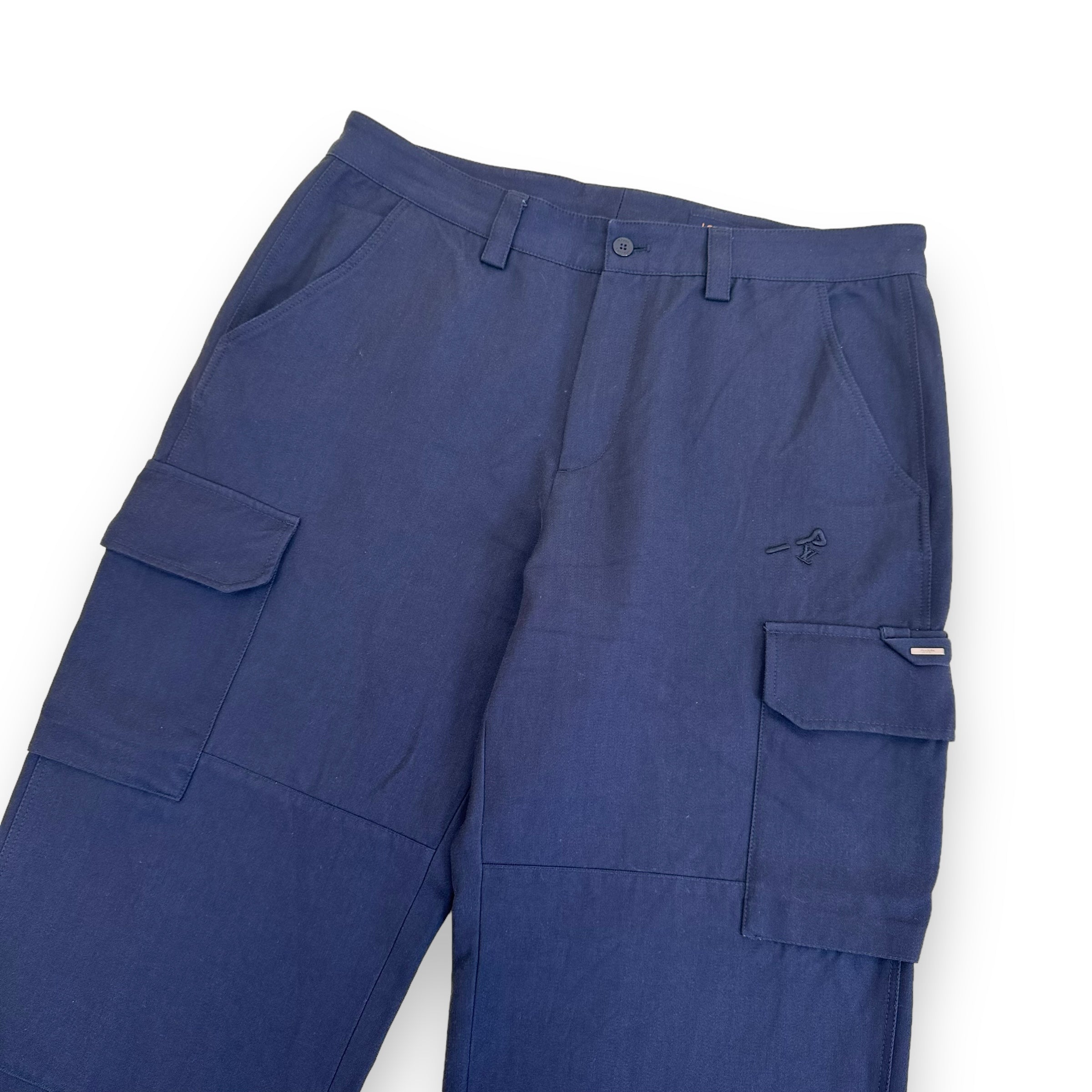 LOUIS VUITTON LVSE PANELLED CARGO PANTS NAVY L