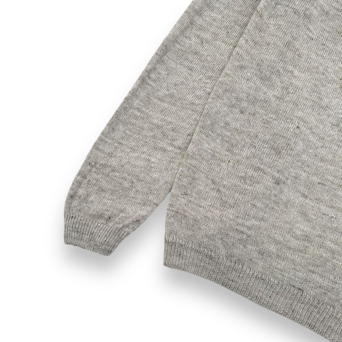 THOM SWEENEY LINEN / SILK HENLEY SWEATER BEIGE L