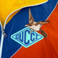 GUCCI APPLIQUÉD COLOUR-BLOCK SHELL JACKET MULTICOLOURED XL