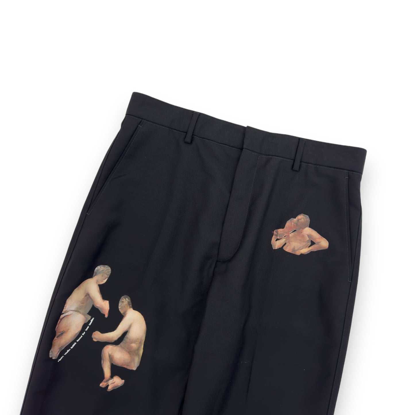 ACNE STUDIOS PRINTED SUIT TROUSERS BLACK M