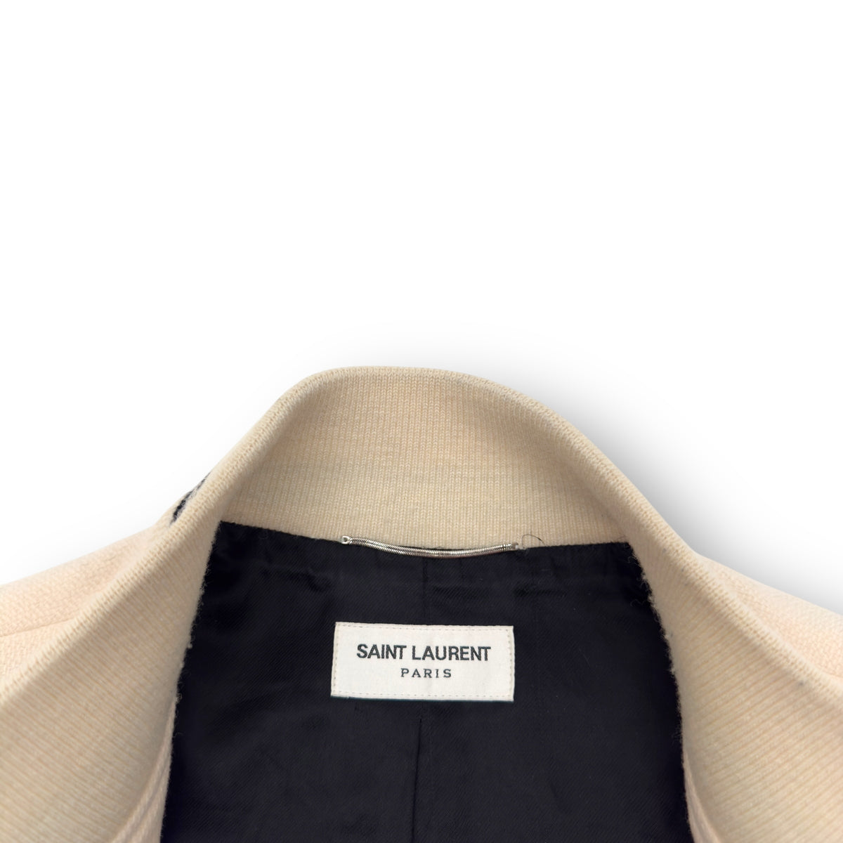 SAINT LAURENT CLASSIC TEDDY JACKET NATURAL / BLACK 50 / L