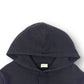 SAINT LAURENT SIGNATURE LOGO PRINT HOODIE BLACK L