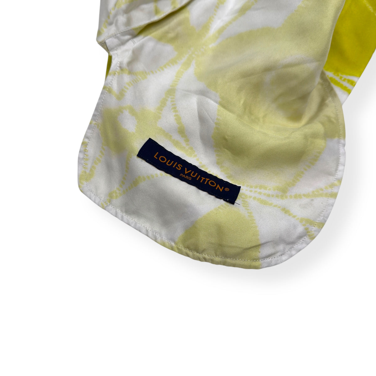 LOUIS VUITTON SHIBORI SILK SHORTS YELLOW XL