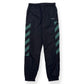OFF-WHITE DIAG OUTLINE TRACK PANTS BLACK / GREEN M
