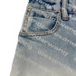 ALEXANDER WANG MONOGRAM HIGH RISE DENIM SHORTS BLUE / WHITE W25”