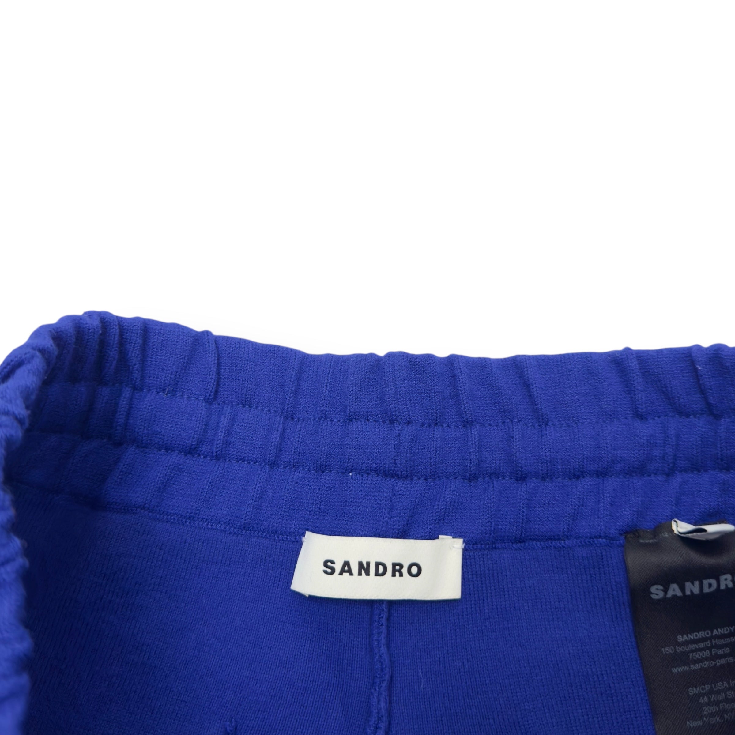 SANDRO PARIS KNITTED SWEATPANTS BLUE / WHITE 36 / UK8 / S