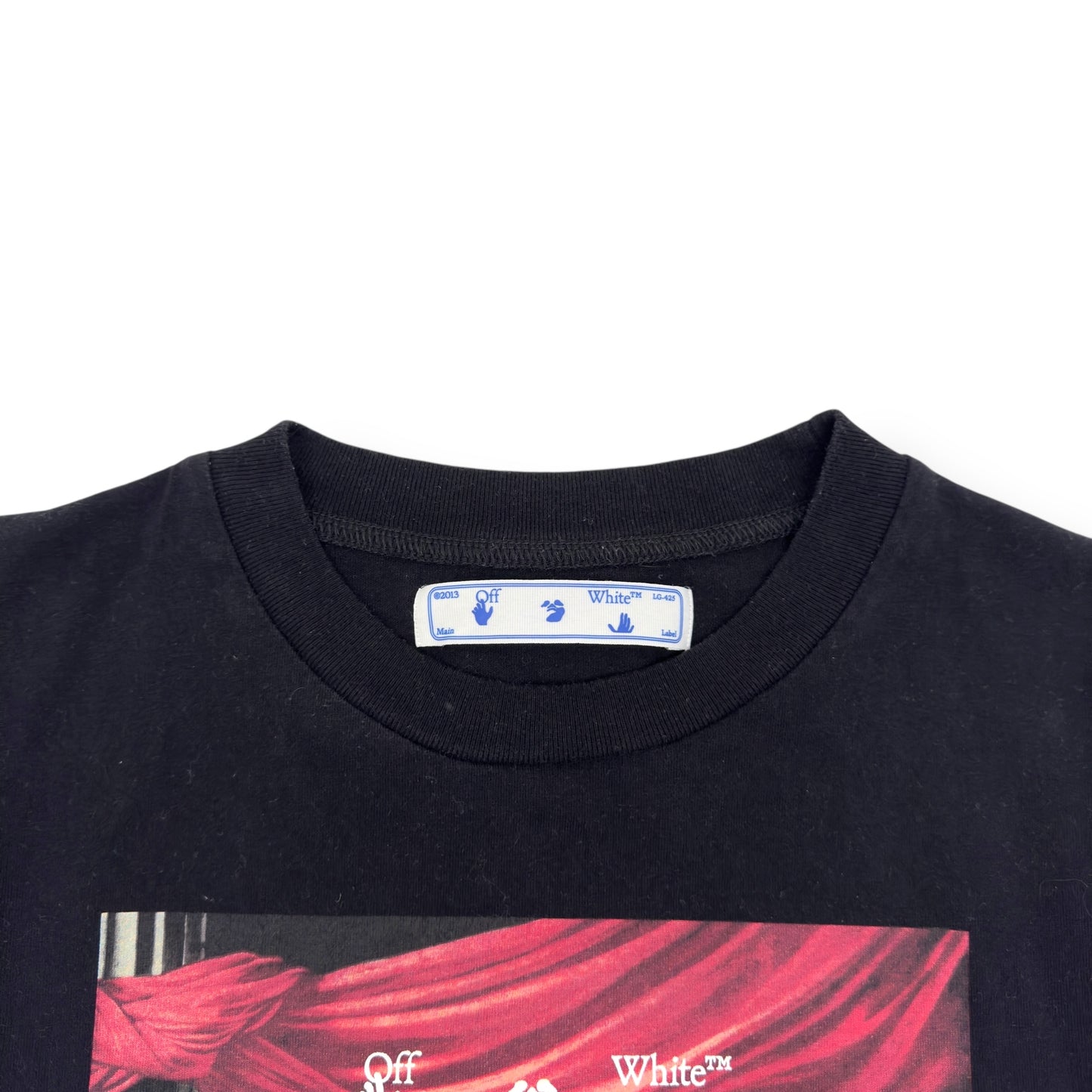 OFF-WHITE CARAVAGGIO PAINTING SHORT SLEEVE T-SHIRT BLACK M