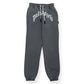 PALM ANGELS CURVED LOGO SWEATPANTS GREY / WHITE S