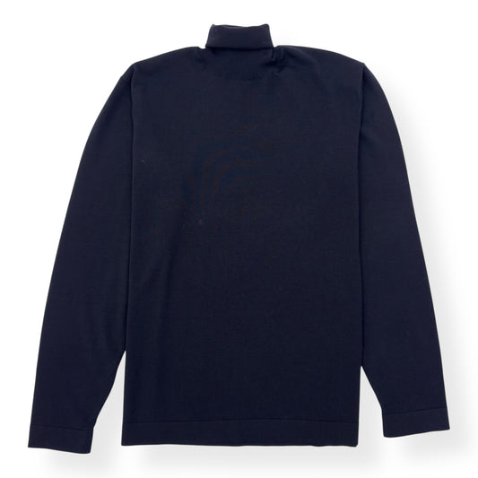 THOM SWEENEY AW22 ROLL NECK WOOL SWEATER NAVY M