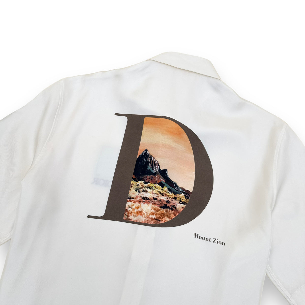 DIOR X JACK KEROUC ‘MOUNT ZION’ SILK SHIRT NATURAL L