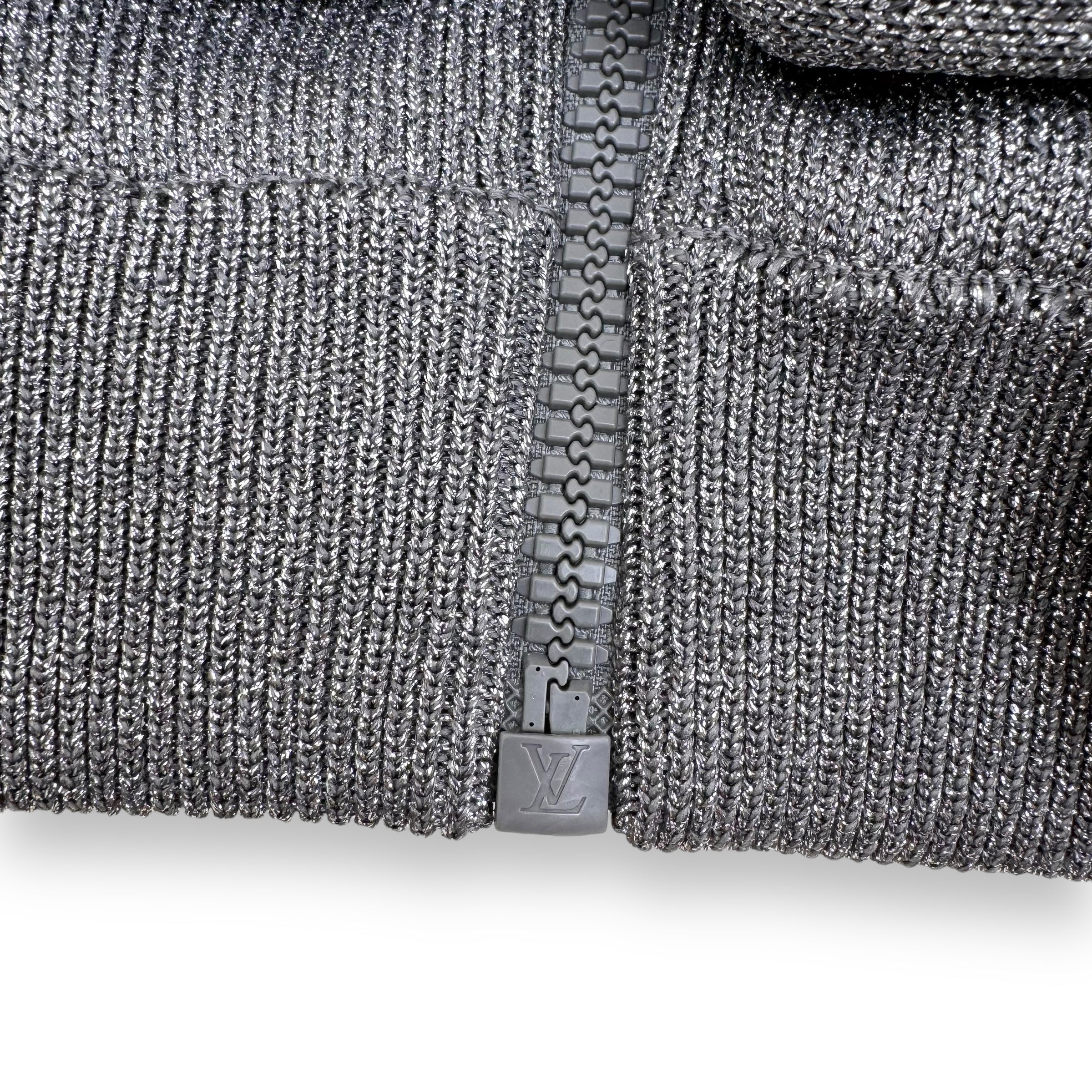 LOUIS VUITTON X VIRGIL ABLOH LUREX MULTI POCKET 3D GILET VEST SILVER S